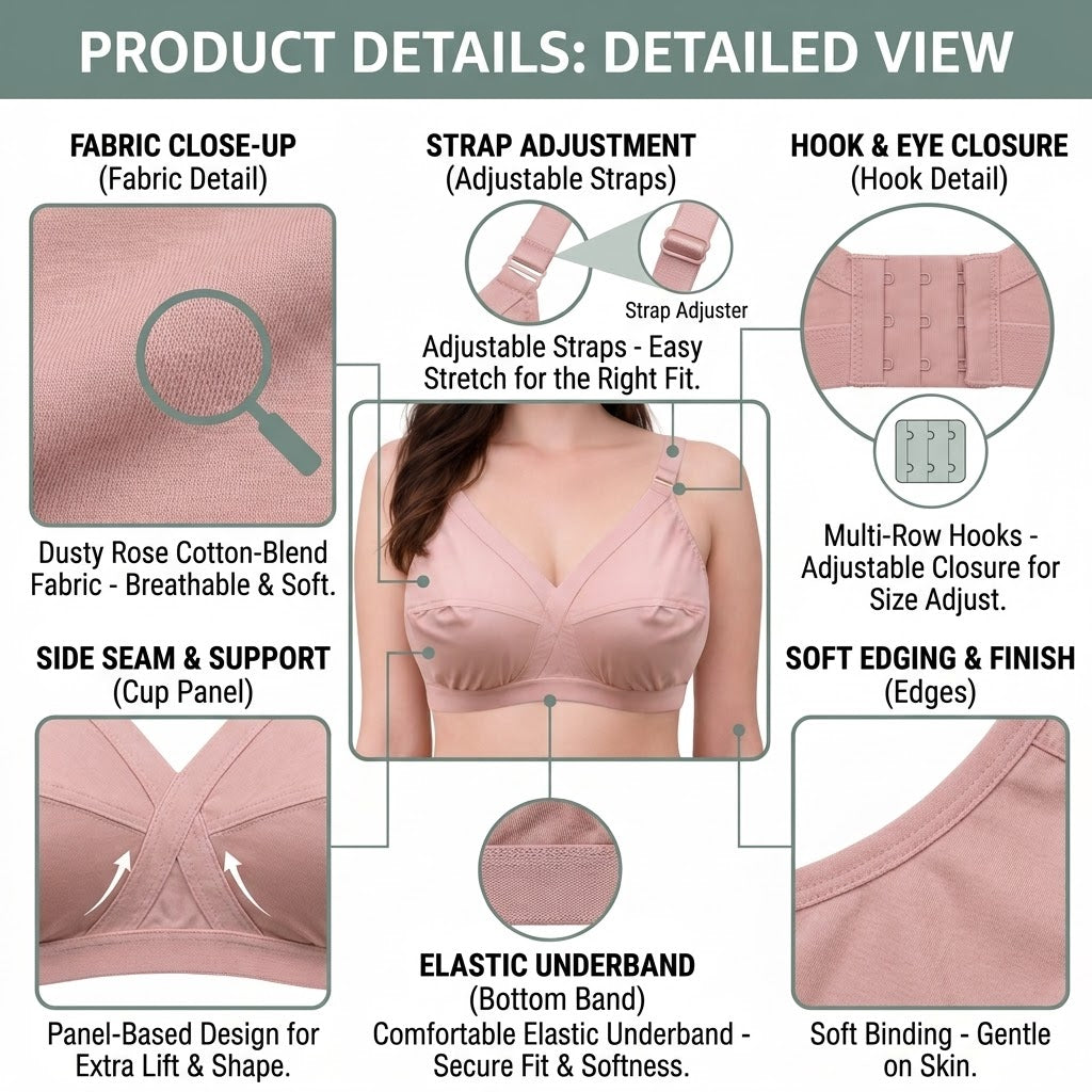 Women’s Cotton Bra – Soft, Comfortable & Breathable Everyday Bra