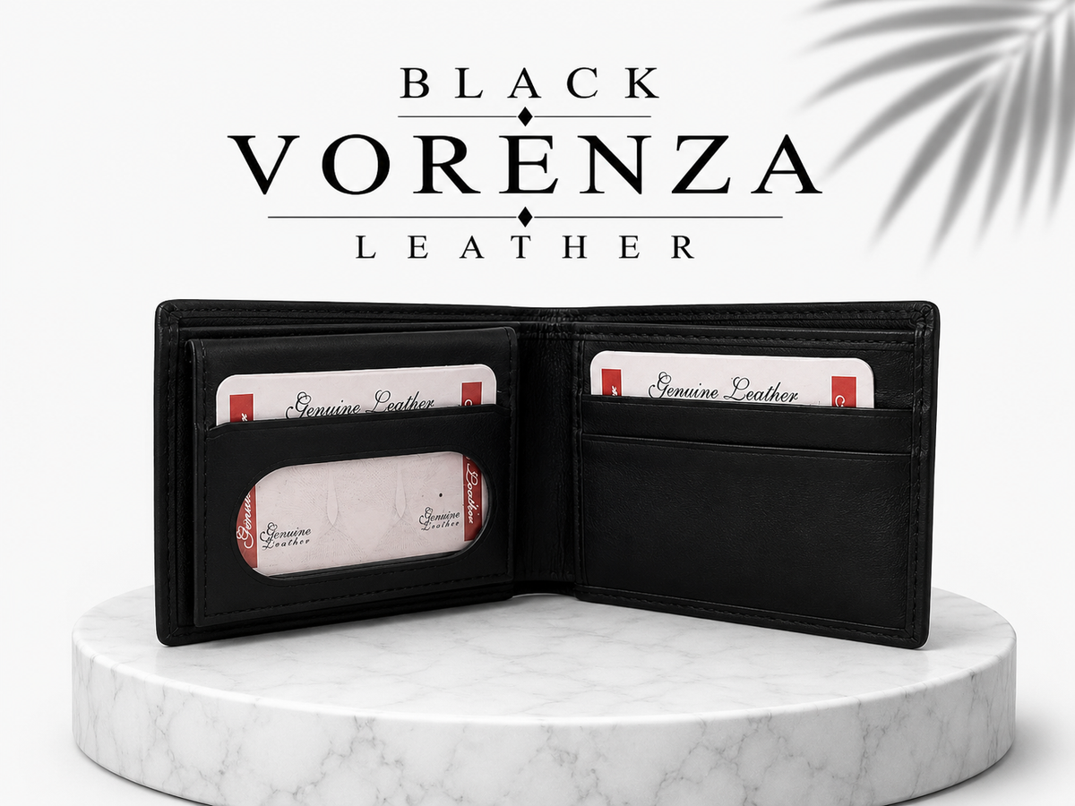 Vorenza Signature Leather Wallet - Black