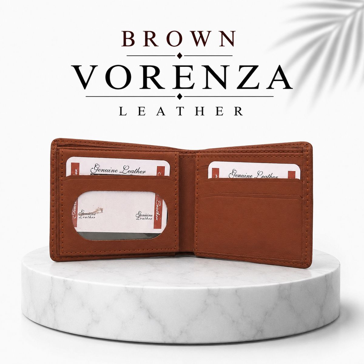 Vorenza Signature Leather Wallet – Brown